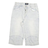 COYOTE Mens Shorts Blue Casual L W30 Cotton Blend Button Closure