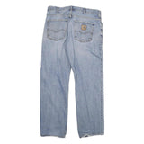 CARHARTT Mens Regular Fit Light Blue Denim Jeans W33 L29 Button Closure