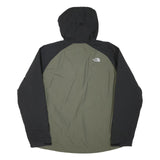 THE NORTH FACE Mens Black & Olive Green Zip Up Outdoor Jacket L Polyester Blend