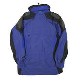 HELLY HANSEN Mens Blue & Black Outdoor Jacket S Polyester Blend Zip Hooded