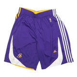 ADIDAS Mens Purple & Yellow Basketball Sports Shorts Size L W32 NBA Logo