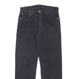 LEVI'S 501 Mens Jeans Black Regular Straight Denim W30 L28 Classic Button Fly