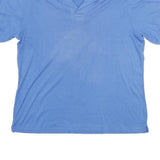 CADILLAC Mens Blue XL Cotton Blend Polo Shirt Short Sleeve Plain Collar Casual
