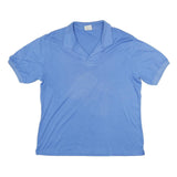 CADILLAC Mens Blue XL Cotton Blend Polo Shirt Short Sleeve Plain Collar Casual