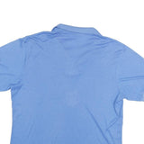 CADILLAC Mens Blue XL Cotton Blend Polo Shirt Short Sleeve Plain Collar Casual