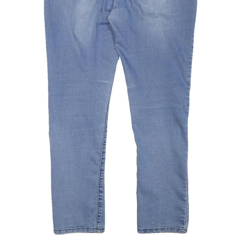 BENCH Womens Slim Blue Denim Jeans W34 L27 Zip Closure Stretch Cotton Blend