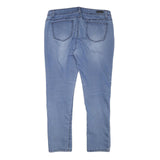 BENCH Womens Slim Blue Denim Jeans W34 L27 Zip Closure Stretch Cotton Blend