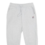 FILA Mens Joggers Grey Slim Tapered S W28 L26 Cotton Blend Casual Lounge Wear