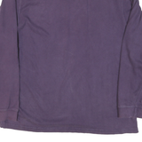 CHAPS Mens Purple & White Long Sleeve Plain XL Cotton Blend Polo Shirt Casual