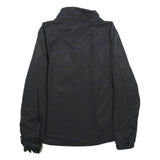 KAPPA Mens Black Nylon Jacket S Plain Zip Casual Lightweight Sportswear