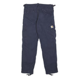 CARHARTT WIP Mens Cotton Blue Regular Cargo Trousers W30 L30 Casual Workwear