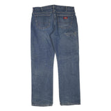 DICKIES Mens Blue Regular Fit Straight Denim Jeans W38 L32 Classic Zip Closure
