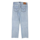 LEVI'S Womens Regular Fit Straight Light Blue Denim Jeans W28 L25 Button