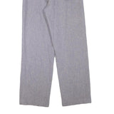 SEPRETS Womens Wool Grey Regular Fit Straight Leg Trousers W28 L31 Classic