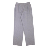 SEPRETS Womens Wool Grey Regular Fit Straight Leg Trousers W28 L31 Classic