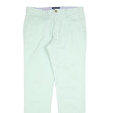 TOMMY HILFIGER Mens Cotton Blend White Regular Straight Trousers W34 L34 Smart