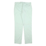 TOMMY HILFIGER Mens Cotton Blend White Regular Straight Trousers W34 L34 Smart