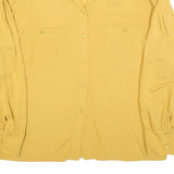 GERRY WEBBER Womens Yellow Button Shirt Long Sleeve Collar L Cotton Blend