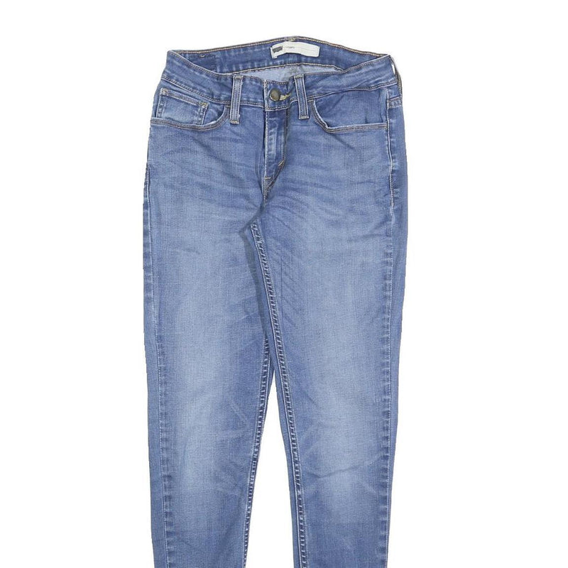 LEVI'S Womens Slim Blue Denim Light Wash Jeans W27 L30 Skinny Cotton Blend Zip