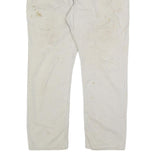 CARHARTT Mens Cotton Blend Beige Relaxed Straight Trousers W38 L30 Workwear