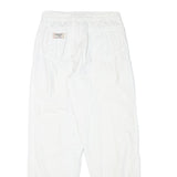 EAGLE FORCE Mens Cotton Blend White Relaxed Trousers W27 L30 Casual Zip Closure