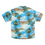 UTLITY Mens Blue Hawaiian Shirt L Rayon Tropical Print Casual Beachwear