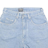 REBEL Womens Denim Blue Shorts XS W26 Casual Cotton Blend Frayed Hem