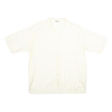 GLOBUS Mens White Relaxed Shirt L Soft Viscose Summer Casual