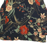 CLIO Womens Black Floral Printed Button Long Sleeve Shirt L Lightweight