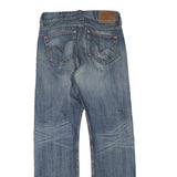 LEVI'S Womens Jeans Blue Regular Straight Denim Medium W32 L32 523 Zip Cotton