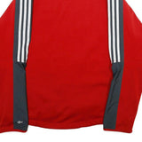 ADIDAS Mens Red & Grey Track Zip Jacket M Polyester Sportswear Casual