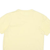 CHAPS Mens Yellow Plain T-Shirt M Short Sleeve Crew Neck Pocket Casual Cotton
