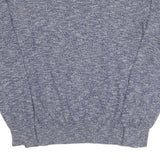 TOMMY HILFIGER Mens Blue Patterned Jumper V-Neck Basic Knit L Cotton Blend