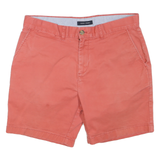 TOMMY HILFIGER Mens Shorts Red Casual Plain M W34 Summer Wear