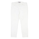 TOMMY HILFIGER Womens White Slim Jeans Cotton Button W33 L27 Classic Fit