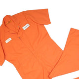 RED KAP Mens Orange Cotton Blend Dungarees Regular Fit Workwear 2XL W46 L29