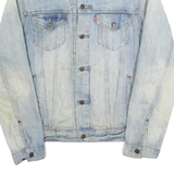 LEVI'S Mens Blue Denim Jacket L Cotton Button Casual Vintage Classic Fit