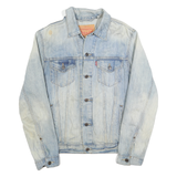 LEVI'S Mens Blue Denim Jacket L Cotton Button Casual Vintage Classic Fit