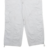 STYLE & CO Womens White Cargo Casual Shorts UK 10 W30 Cotton Blend