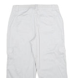 STYLE & CO Womens White Cargo Casual Shorts UK 10 W30 Cotton Blend