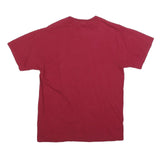 NCAA Mens Red We Bust Ours Football Helmet Graphic T-Shirt M Short Sleeve Crew