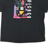 AIR JORDAN Mens Black Graphic T-Shirt XL Short Sleeve Crew Neck Chicago Print