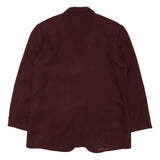 SAVANAL Womens Maroon Wool Blazer Jacket M Button Closure Classic Fit Plain