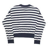 TOMMY HILFIGER Womens Navy & White Heart Patterned Cotton Blend Jumper Crew Neck
