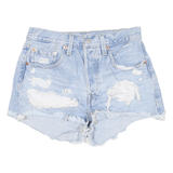LEVI'S Womens Denim Blue Casual Cut-Off Shorts S W27 Distressed Stylish