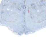 LEVI'S Womens Denim Blue Casual Cut-Off Shorts S W27 Distressed Stylish