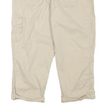 LEE Womens Beige Cotton Blend Cargo Shorts L W31 Casual Relaxed Fit