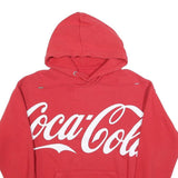 PULL & BEAR Mens Red Coca Cola Print Pullover Hoodie XS Casual Streetwear