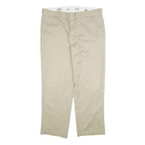 DICKIES Mens Cotton Blend Beige Regular Fit Straight Trousers W40 L29 Workwear