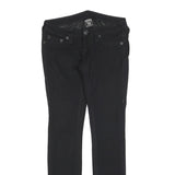 TRUE RELIGION Womens Black Slim Skinny Zip Polyester Blend Trousers W25 L28